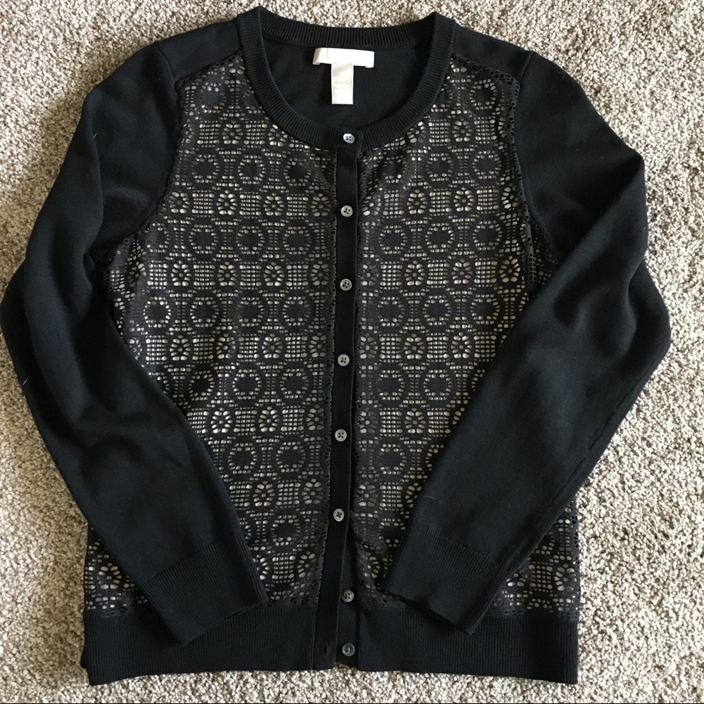 Banana Republic lace front cardigan, size M